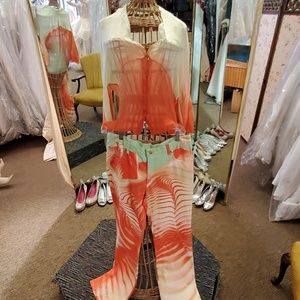 Roberto Cavalli top and jeans